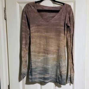 Acid dyed Hard Tail long sleeve longline tee